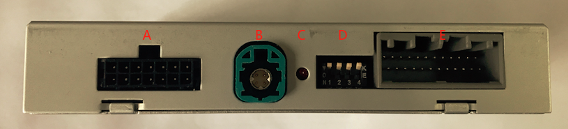 Module front connections.