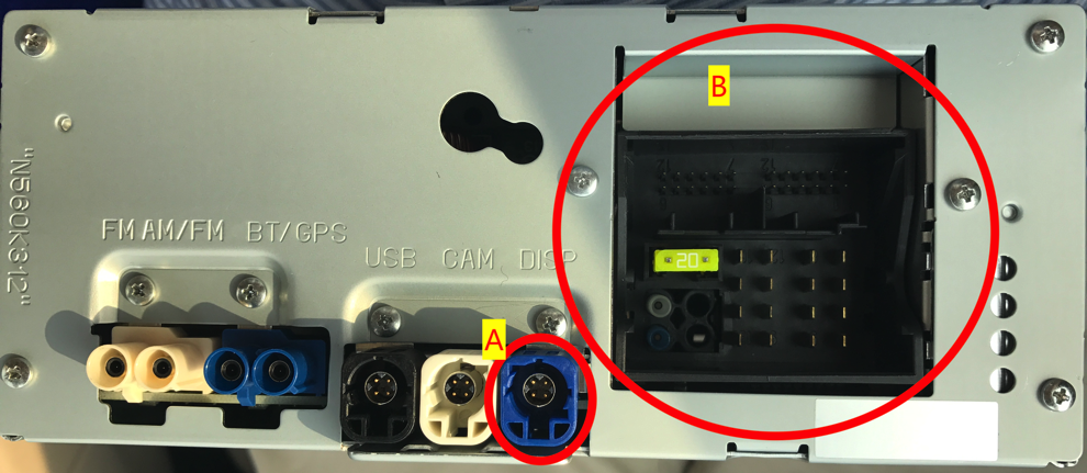 Original head-unit connection reference.