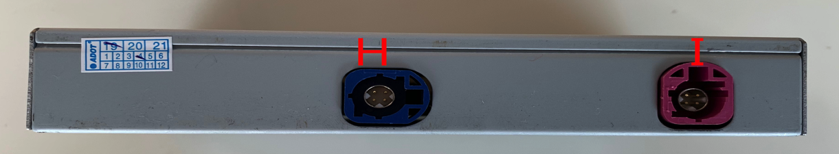 Blue and pink LVDS connections.